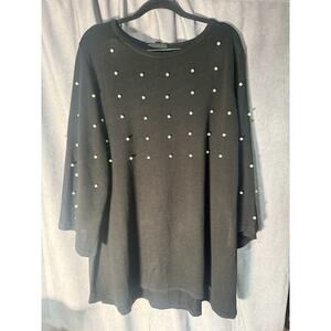 NWT Antthony Original pearls black Sweater 2X
